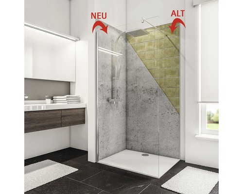 Salle de bain modernisée avec cabine de douche