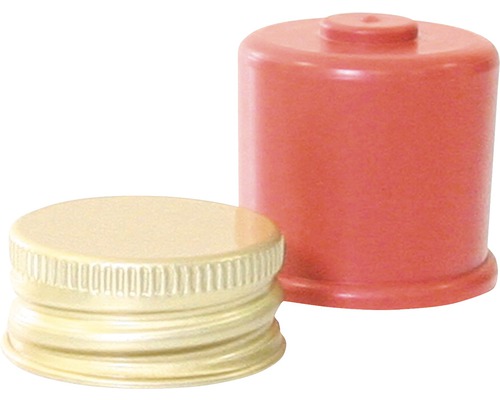 Zwei Flaschenverschlüsse aus Metall und Kunststoff