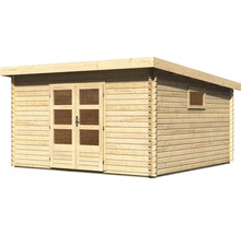 Abri de jardin en bois avec double porte et fenêtre