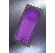 Rechteckige Badewanne mit Whirlpoolfunktion und Beleuchtung