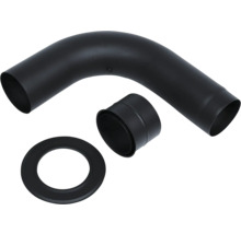 Coude de tuyau de poêle, raccord de tuyau de poêle et rosace pour le raccordement du tuyau de poêle