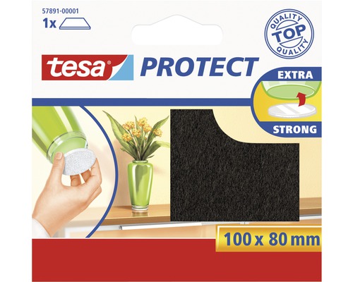 tesa® Protect Filzgleiter rechteckig braun 100 x 80 mm