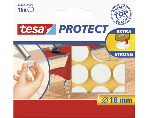 tesa® Protect Filzgleiter rund weiss 18 mm