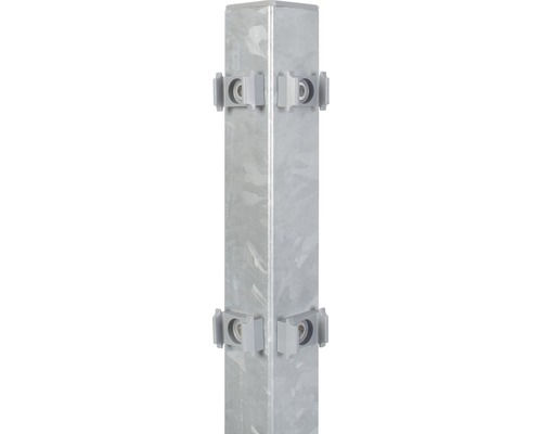 Poteau d'angle ALBERTS patte de serrage pour panneau rigide double fil 6 x 6 x 150 cm galvanisé à chaud