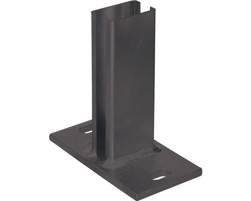 Support de poteau pour poteau de clôture à grillage double, 60x40 mm, anthracite Support de poteau en métal pour la fixation des poteaux