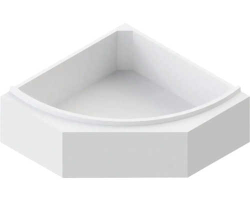 Eckdusche aus Sanitäracryl