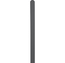 Objet gris, allongé et réfléchissant