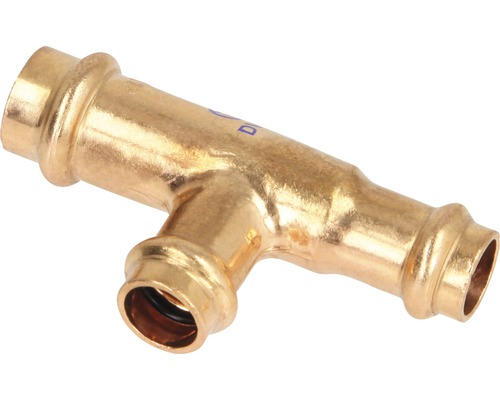 Raccord à compression Viega Sanpress avec contour SC pièce en T 18x15x15mm 291921 Raccord à sertir en T en laiton pour applications sanitaires
