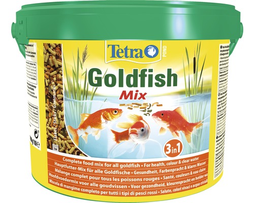 Tetra mélange de nourriture Pond Goldfish Mix 10 l Mélange d''aliments pour poissons rouges de bassin Tetra dans une boîte