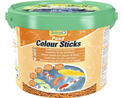 Tetra bâtonnets Pond Colour 10 l Tetra Pond Colour Sticks nourriture pour poissons de bassin en seau