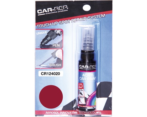 Maston Stylo à peinture voiture 124020 rouge 12 ml CAR-REP Stylo de retouche de peinture automobile pour réparation ponctuelle
