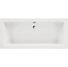 Rechteckige Badewanne mit Abflussgarnitur und Überlauf