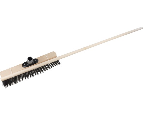 Holzbürste mit Borsten und Stiel