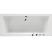 Baignoire rectangulaire avec robinetterie vue de dessus