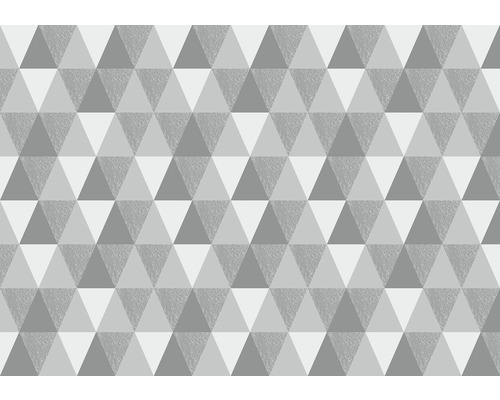 Fototapete Papier Dreiecke grau weiss grau weiss 254 x 184 cm