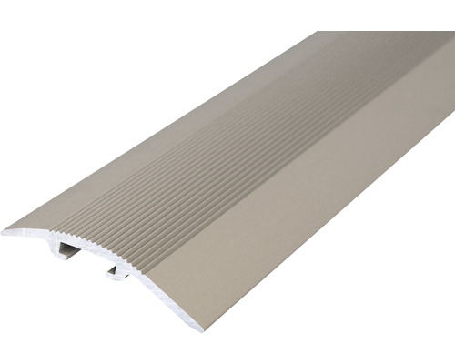 Profilé d'adaptation D.O.S. alu acier inoxydable mat 38x2700 mm Profilé de transition en aluminium avec surface rainurée