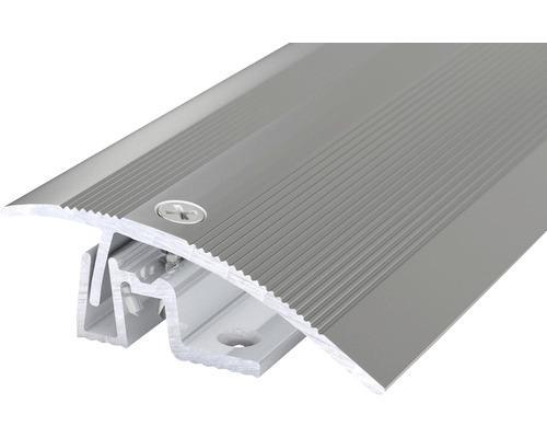 Profilé d'adaptation PS 400 alu acier inoxydable poli 50x2700 mm Profilé de transition en aluminium avec vis