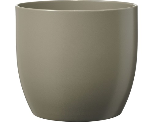 Cache-pot Soendgen Basel Fashion céramique Ø 13 H 12 cm gris clair Pot de fleurs rond en céramique