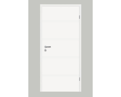 Porte intérieure Pertura Linum 02 laqué blanc (semblable à RAL 9010) 73,5x198,5 cm droite