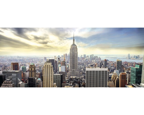 Papier peint panoramique intissé New York City bleu 250 x 104 cm Horizon de New York avec l''Empire State Building