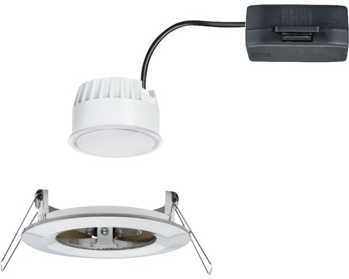 Spot encastrable au plafond avec boîtier de connexion et clips de fixation