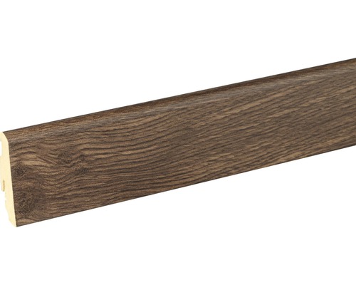 SKANDOR Sockelleiste Räuchereiche FU60L 19x58x2400 mm Sockelleiste mit Holzstruktur