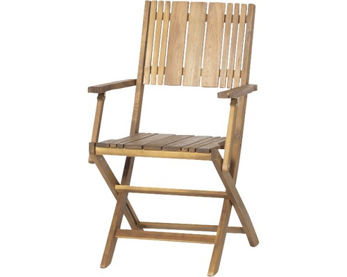 Gartenstuhl aus Holz mit Armlehne, klappbar
