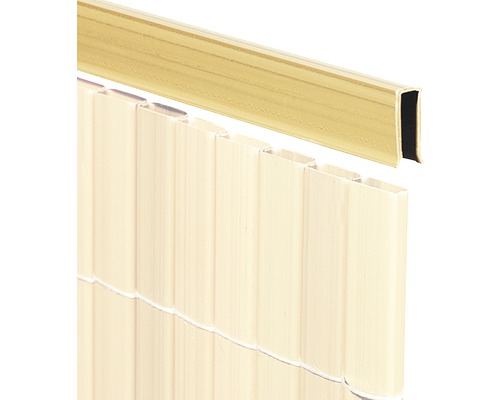 Profilé de recouvrement en U pour RÜGEN 150cm bambou Clôture de confidentialité en plastique avec profilé de finition