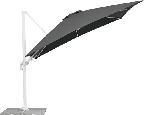 Freiarm-Sonnenschirm mit Standfuß für den Garten