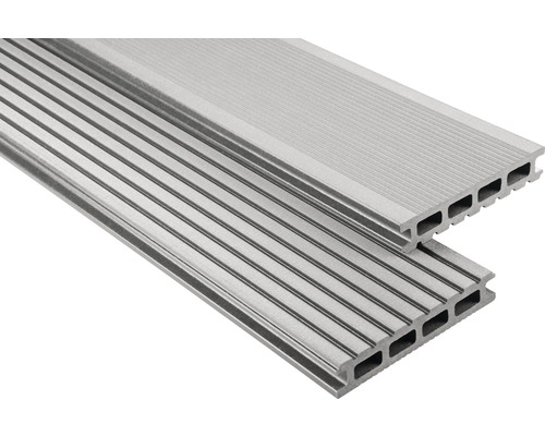 Lame de plancher Konsta WPC Primera gris brossé 26x145x4000 mm