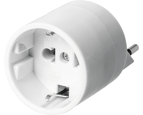Adapter Europa - Schweiz weiss Netzsteckeradapter