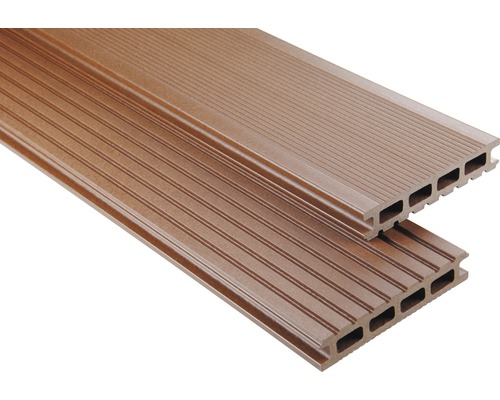 Lame de plancher Konsta WPC Primera brun mat 26x145x5500 mm