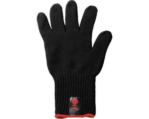 Gant de barbecue noir en textile avec logo Weber