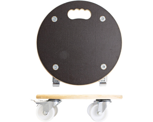 Siège d''atelier rond avec poignée et roulettes