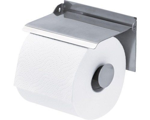 Porte-rouleau de papier toilette avec couvercle Lugano chrome