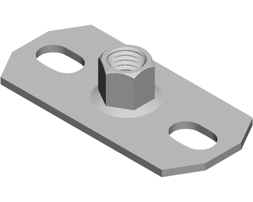 Plaque de base Mini M8-M10 70x32 mm Plaque de fixation avec écrou