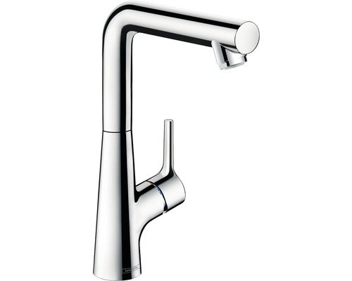 hansgrohe Waschtischmischer 210 Talis S mit Zugstangen-Ablaufgarnitur 72105000 Glänzender Einhebelmischer für die Küche