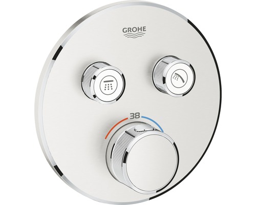 Robinet de douche avec thermostat GROHE Grohtherm SmartControl supersteel mat 29119DC0