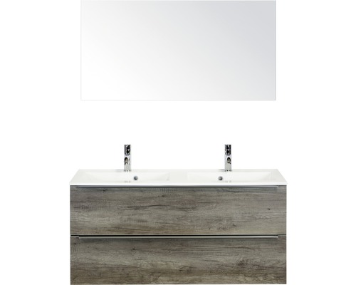 Ensemble de meubles de salle de bains Sanox Pulse Nebraska oak avec miroir 120x170 cm