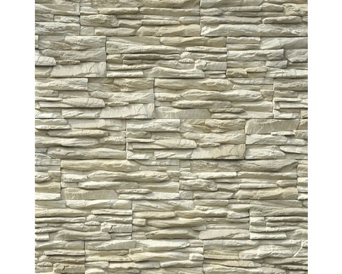 Pierre de parement Klimex Linari Sahara,-crème Parement mural aspect pierre pour intérieur et extérieur