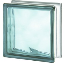 Glasbaustein Wolke türkis 19x19x8 cm-thumb-0
