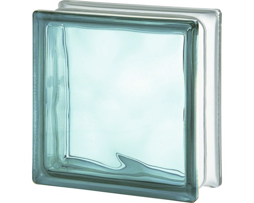 Glasbaustein Wolke türkis 19x19x8 cm-0