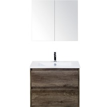 Ensemble de meuble-lavabo avec armoire de toilette pour salle de bains