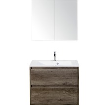 Combinaison de meuble-lavabo avec meuble sous-lavabo, lavabo et armoire de toilette