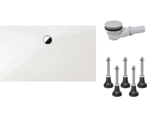 Kit complet receveur de douche SCHULTE Schulte Plan 90 x 140 x 3.5 cm blanc alpin lisse D214022 04