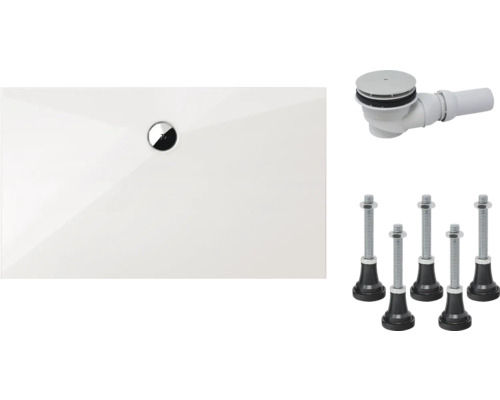 Kit complet receveur de douche SCHULTE Plan ExpressPlus 80 x 120 x 3.5 cm blanc alpin lisse D214023 04