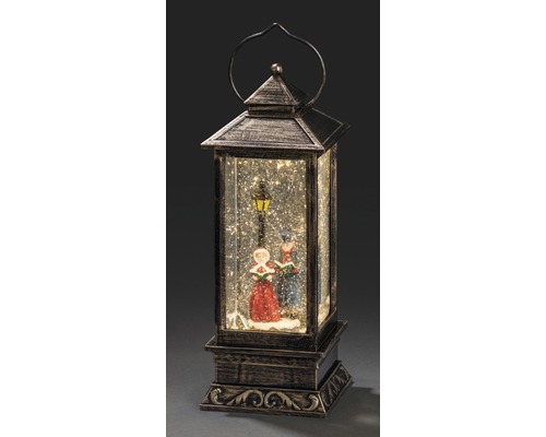 Dekorative Laterne mit Weihnachtsmotiv, beleuchtet