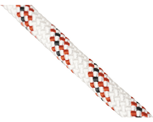 Corde Passat Mamutec en polyester blanc/rouge Ø 10 mm