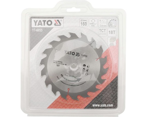 Yato Kreissägeblatt mit 160 Millimeter Durchmesser für Holzbearbeitung
