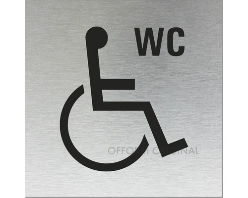 Hinweisschild Behinderten-WC 80x80 mm